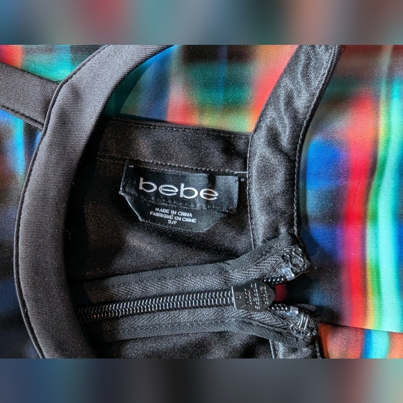 bebe Colorful Halter Mini Dress - Picture 4 of 4